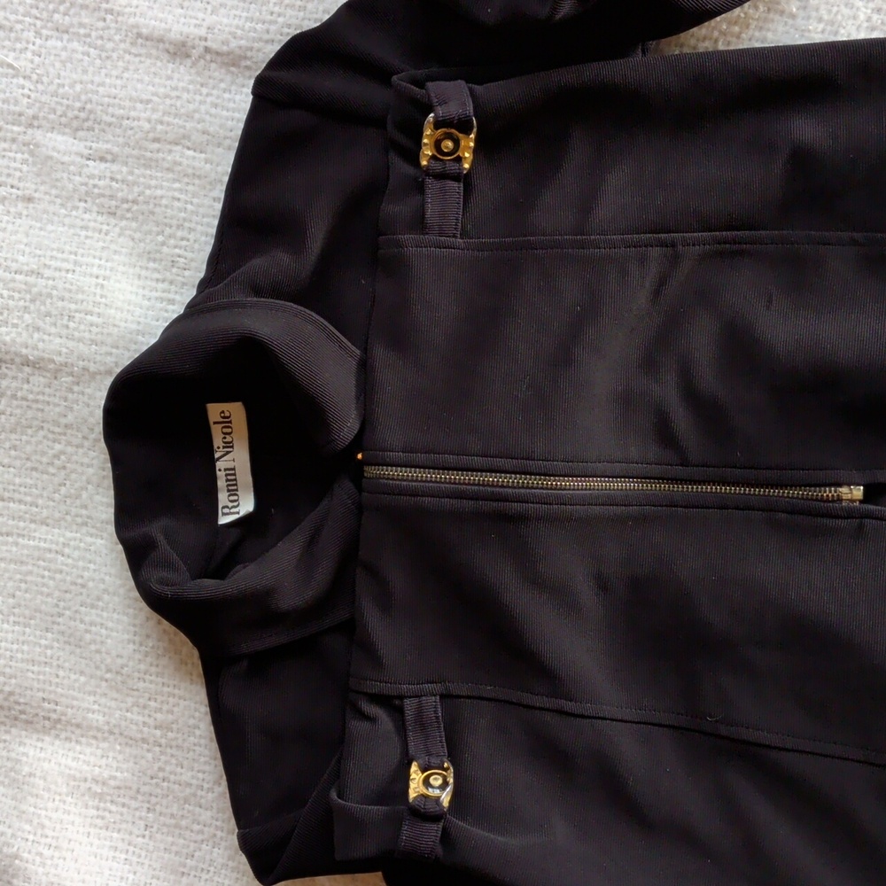 Ronni Nicole Black Jacket with Gold Details